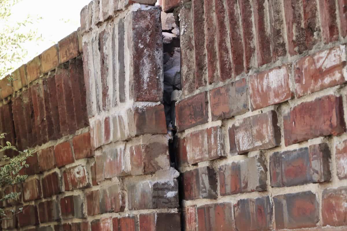 Brick wingwall needs repair